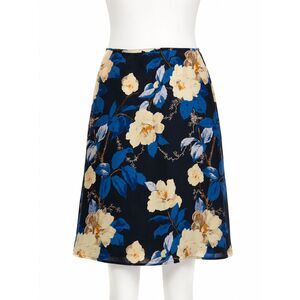 Anne Klein New York NWT 100% Silk Lined Knee Length Skirt Size 4 Side Zip